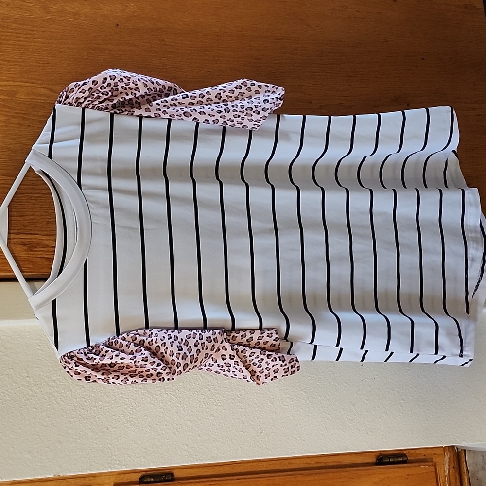 Striped leopard shirt